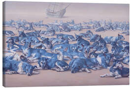 Canvas print Blue Dogs