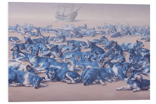 PVC-tavla Blue dogs