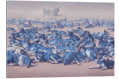 Gallery print Blue Dogs