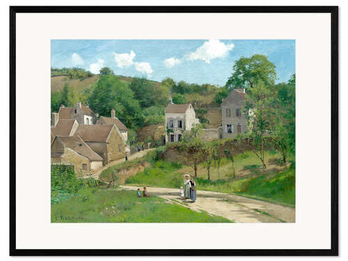 Ingelijste kunstdruk L'Hermitage à Pontoise