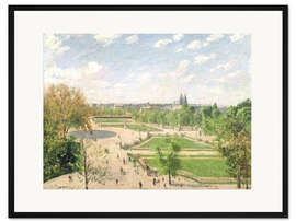 Gerahmter Kunstdruck Der Garten der Tuileries an einem Frühlingsmorgen