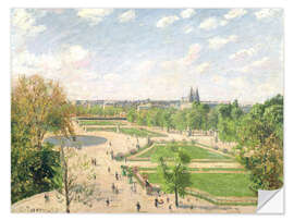 Selvklebende plakat The Garden of the Tuileries on a Spring Morning