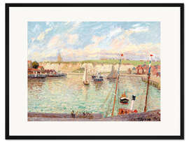 Gerahmter Kunstdruck Hafen in Dieppe