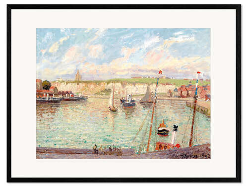Inramat konsttryck Harbor in Dieppe