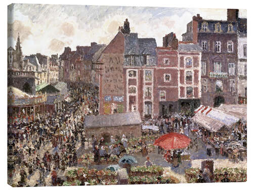 Canvas print Market in Dieppe