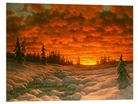 Foam board print Winter sunset