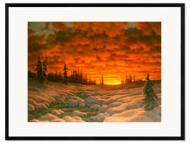 Framed art print Winter sunset
