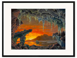 Ingelijste kunstdruk Arctic grotto