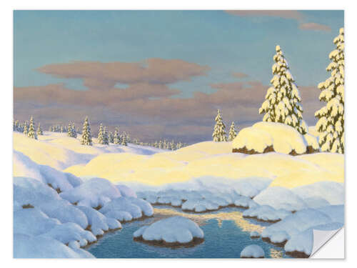 Sticker mural paysage d'hiver