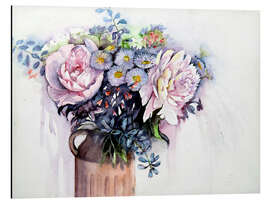 Magnettafel Pfingstrosen im Sommerstrauß