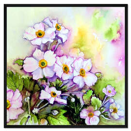 Gerahmter Kunstdruck Herbstanemonen