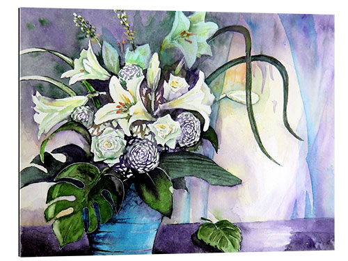 Galleriprint Weiße Lilien im Blumengebinde