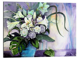 Magnettafel Weiße Lilien im Blumengebinde