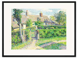 Gerahmter Kunstdruck Bauernhäuser, Eragny