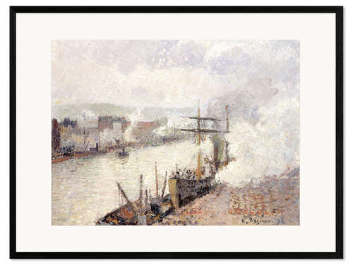Framed art print Steamboats in the Port of Rouen