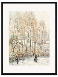 Gerahmter Kunstdruck Morgen Sonnenlicht im Schnee