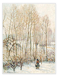 Wandbild  Morgen Sonnenlicht im Schnee - Camille Pissarro
