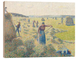 Quadro de madeira The haymaking, Eragny