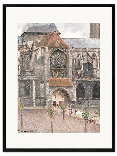 Impressão artística com moldura Church of Saint Jacques in Dieppe