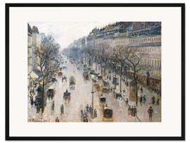 Gerahmter Kunstdruck Boulevard Montmartre an einem Wintermorgen, 1897