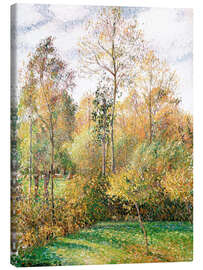 Lærredsbillede  Autumn poplars, Eragny - Camille Pissarro