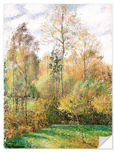 Naklejka na ścianę Autumn poplars, Eragny