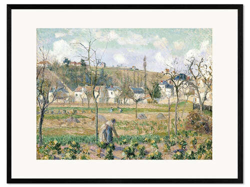 Ingelijste kunstdruk The garden of Maubuisson