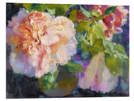 Foam board print peonies