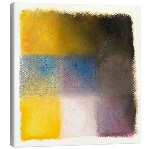 Canvas print Abstraction yellow, blue and purple