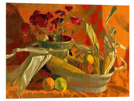 Foam board print Corncobs and oranges II