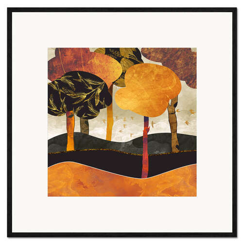 Impresión de arte enmarcada Bosque metalico