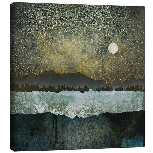 Canvas print Stars , Mountains and Trees