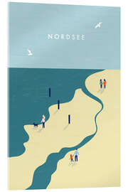 Stampa su vetro acrilico  Nordsee - Illustrazione del Mare del Nord - Katinka Reinke