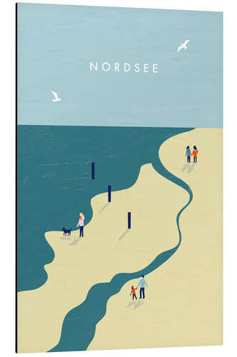 Alubild Nordsee Illustration