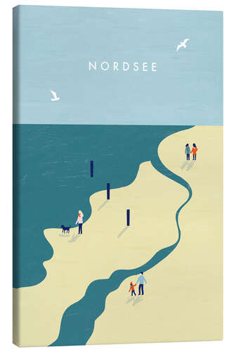 Leinwandbild Nordsee Illustration