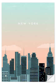 Naklejka na ścianę Illustration of New York