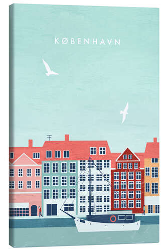 Canvas print Copenhagen Illustration