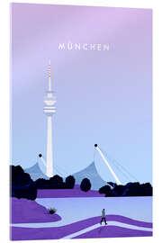 Acrylic print  Munich illustration - Katinka Reinke