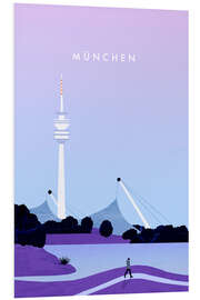 Foam board print Munich illustration