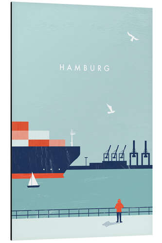 Alubild Hamburg Illustration