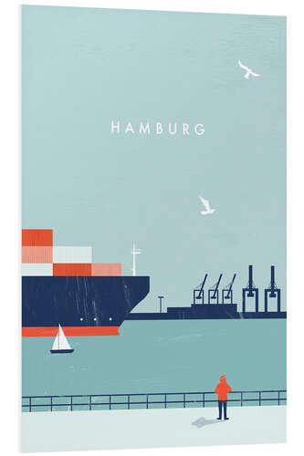 Foam board print Hamburg Illustration