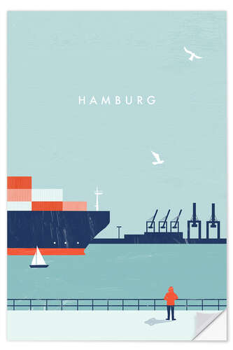 Wall sticker Hamburg Illustration