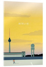 Acrylglasbild Berlin - Tempelhofer Feld Illustration - Katinka Reinke