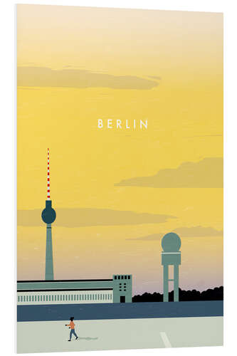 Hartschaumbild Berlin - Tempelhofer Feld Illustration