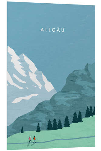 Hartschaumbild Allgäu Illustration