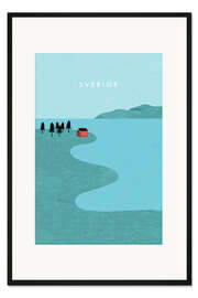 Gerahmter Kunstdruck Schweden