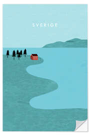 Wandsticker Schweden Illustration