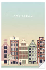 Sticker mural Illustration Amsterdam