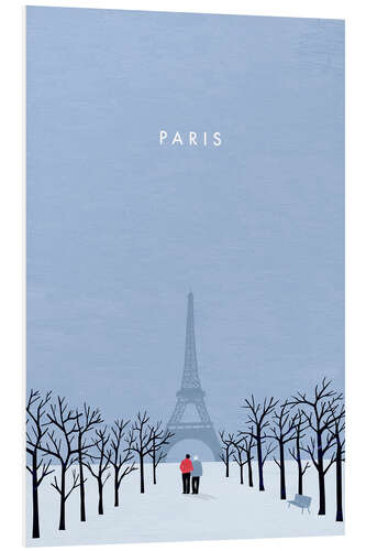 Foam board print Illustration of Paris