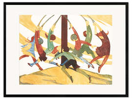 Gerahmter Kunstdruck Der große Schritt